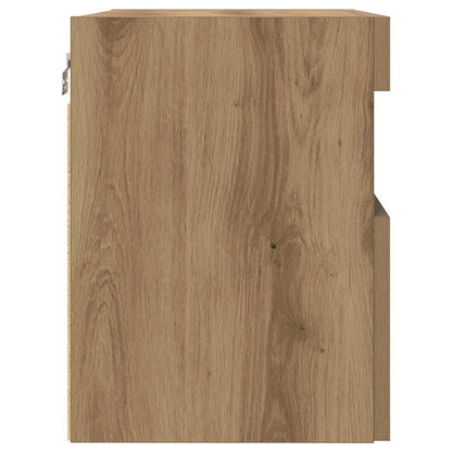 TV Wall Cabinet with LED 2 pcs Artisan oak 60 x 30 x 40 cm