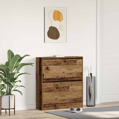 Shoe Cabinet Old Wood 80 x 21 x 87.5 cm Engineered Wood