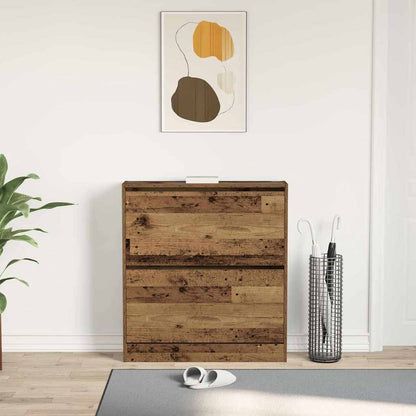 Shoe Cabinet Old Wood 80 x 21 x 87.5 cm Engineered Wood