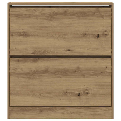 Shoe Cabinet Smoked Oak 80 x 21 x 87.5 cm Engineered Wood