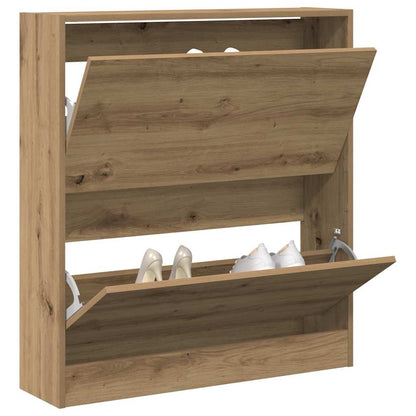 Shoe Cabinet 80 x 21 x 87.5 cm Engineered Wood Smoked Oak