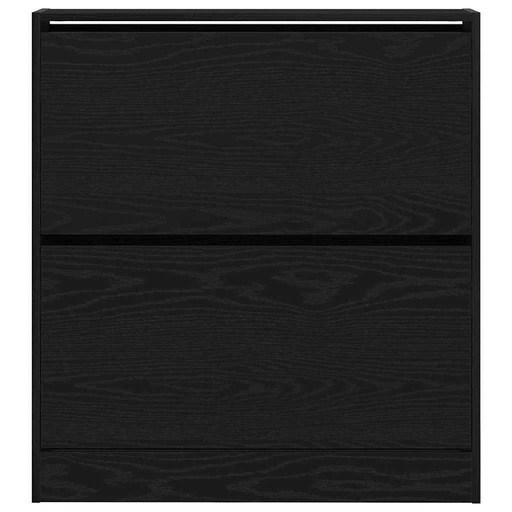 Shoe Cabinet 80 x 21 x 87.5 cm Engineered Wood Black Oak