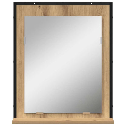 Mirror Artisan oak 50 x 12 x 60 cm Glass and Engineered Wood