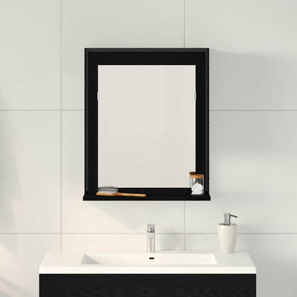 Mirror Black oak 50 x 12 x 60 cm Glass and Engineered Wood