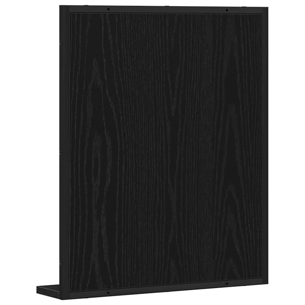 Mirror Black oak 50 x 12 x 60 cm Glass and Engineered Wood