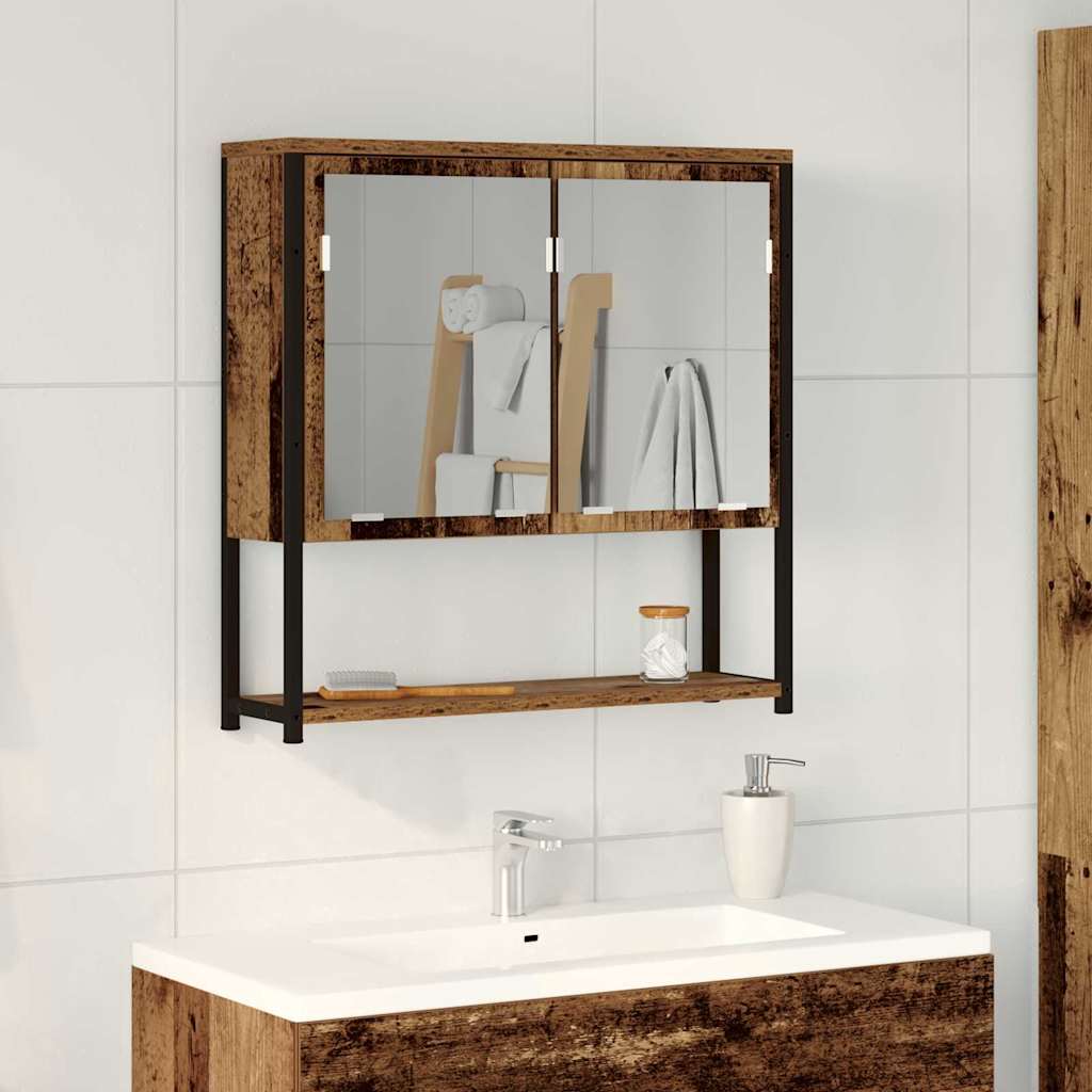 Mirror Cabinet Old Wood 60 x 16 x 60 cm Engineered Wood