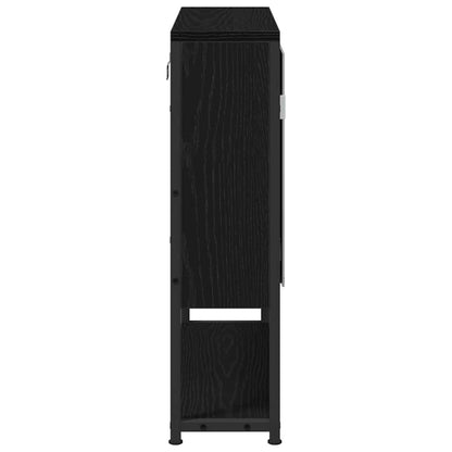Mirror Cabinet Black Oak 60 x 16 x 60 cm Engineered Wood