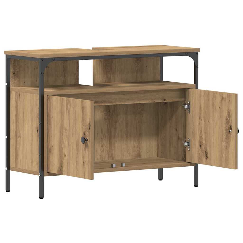 Bathroom Sink Cabinet with Storage Artisan oak 80 x 30 x 60 cm