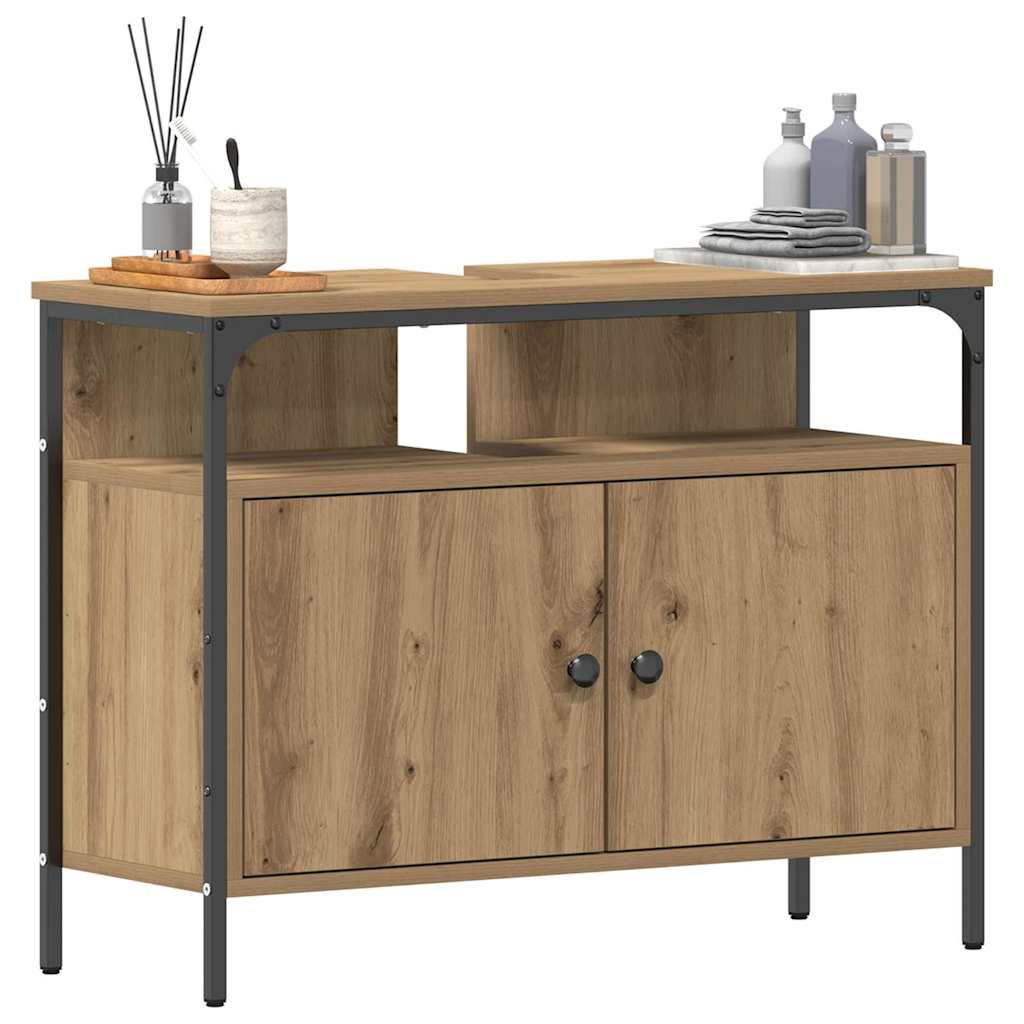 Bathroom Sink Cabinet with Storage Artisan oak 80 x 30 x 60 cm