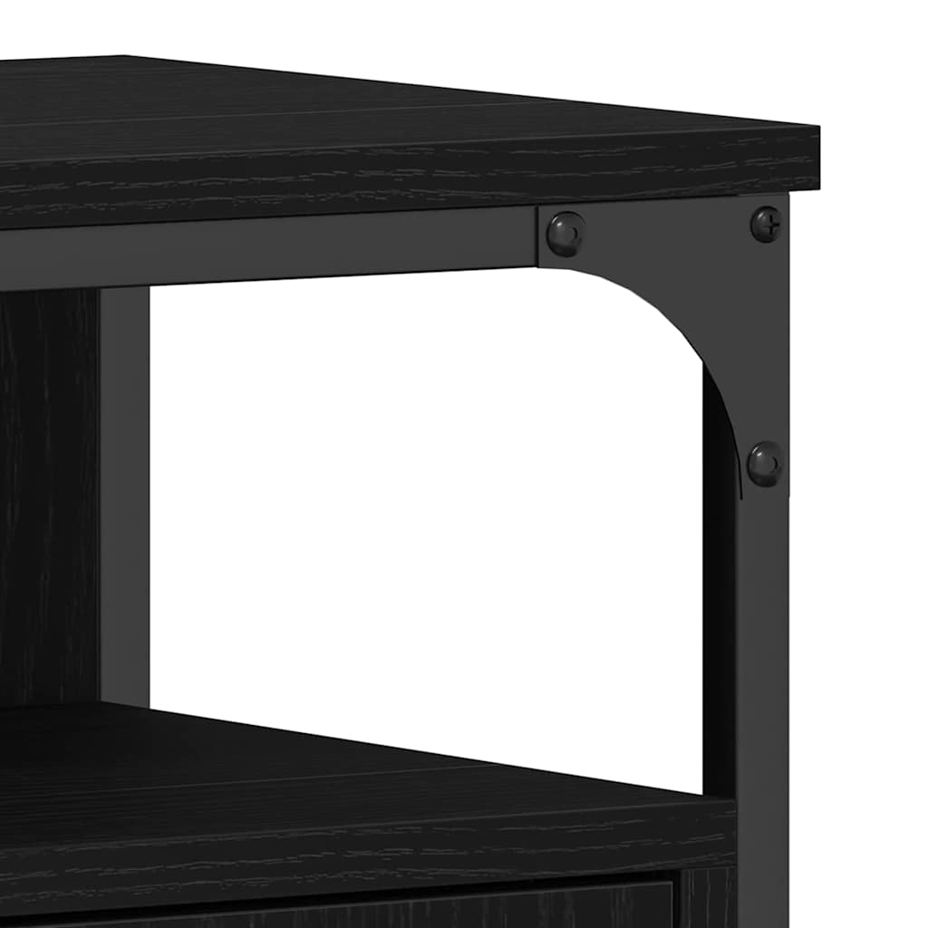 Bathroom Sink Cabinet Black oak 80 x 30 x 60 cm Engineered Wood