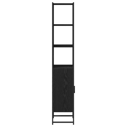 Bathroom Cabinet Black oak 33 x 33 x 185.5 cm Engineered Wood