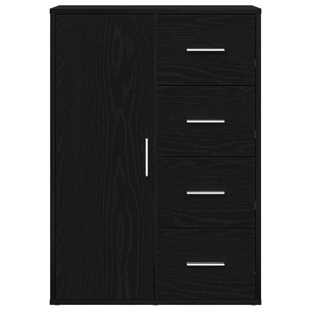 Sideboard Black Oak 60 x 31 x 84 cm Engineered Wood