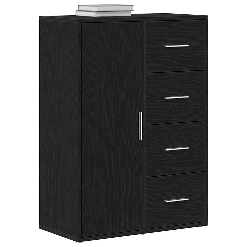 Sideboard Black Oak 60 x 31 x 84 cm Engineered Wood