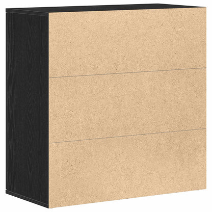 Sideboard Black Oak 79 x 38 x 80 cm Engineered Wood