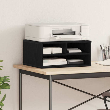 Printer Stand Black Oak 49 x 40 x 22.5 cm Engineered wood