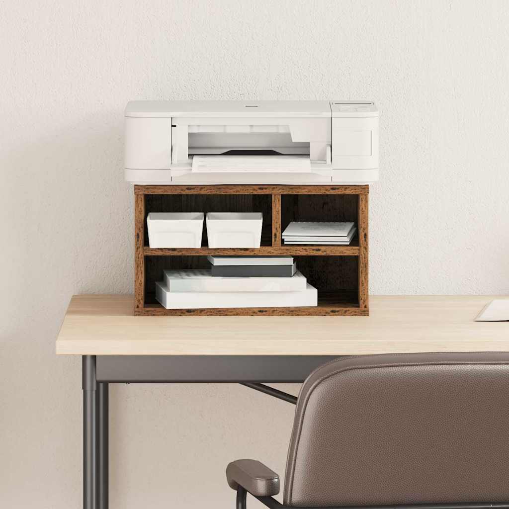 Printer Stand Old Wood 40 x 32 x 22.5 cm Engineered Wood