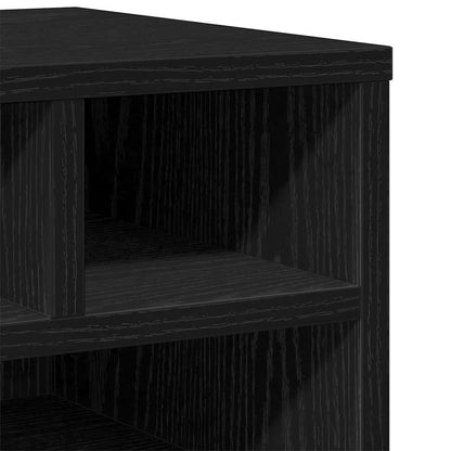 Printer Stand Black Oak 40 x 32 x 22.5 cm Engineered Wood