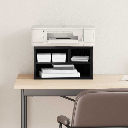 Printer Stand Black Oak 40 x 32 x 22.5 cm Engineered Wood
