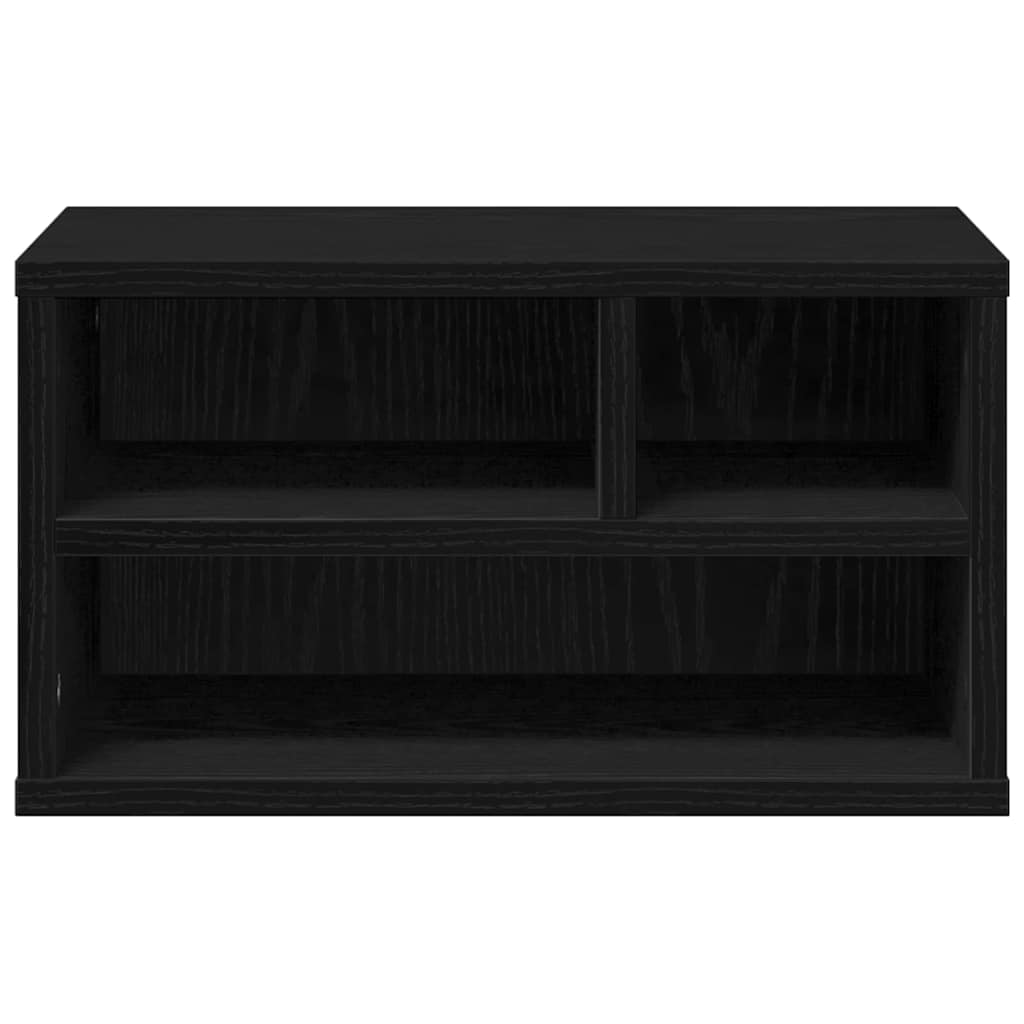 Printer Stand Black Oak 40 x 32 x 22.5 cm Engineered Wood