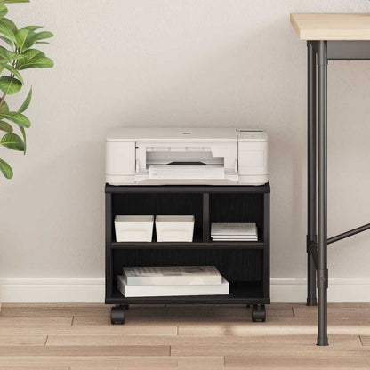 Printer Stand Black Oak 41 x 32 x 33.5 cm Engineered wood