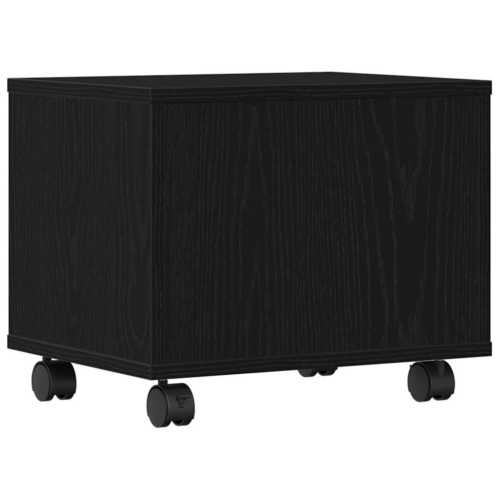 Printer Stand Black Oak 41 x 32 x 33.5 cm Engineered wood