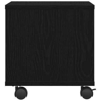 Printer Stand Black Oak 41 x 32 x 34.5 cm Engineered Wood