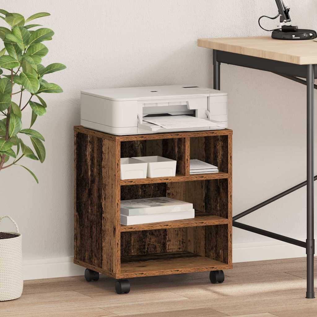 Printer Stand Old wood 41 x 32 x 48 cm Engineered wood