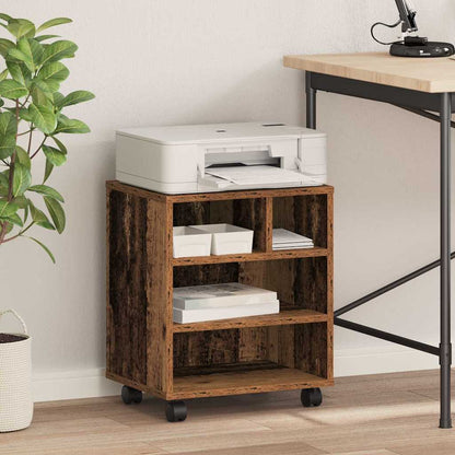 Printer Stand Old wood 41 x 32 x 48 cm Engineered wood
