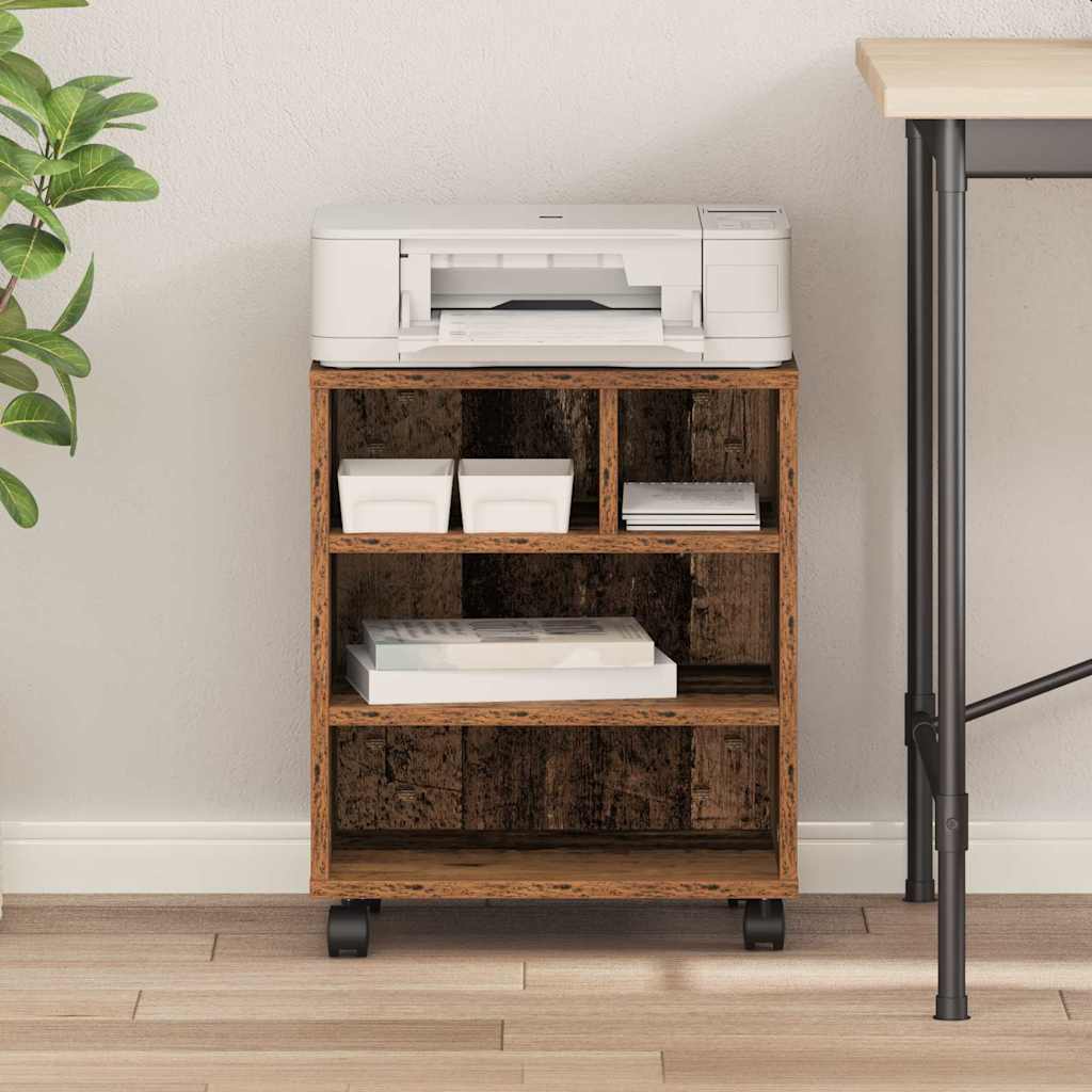 Printer Stand Old wood 41 x 32 x 48 cm Engineered wood