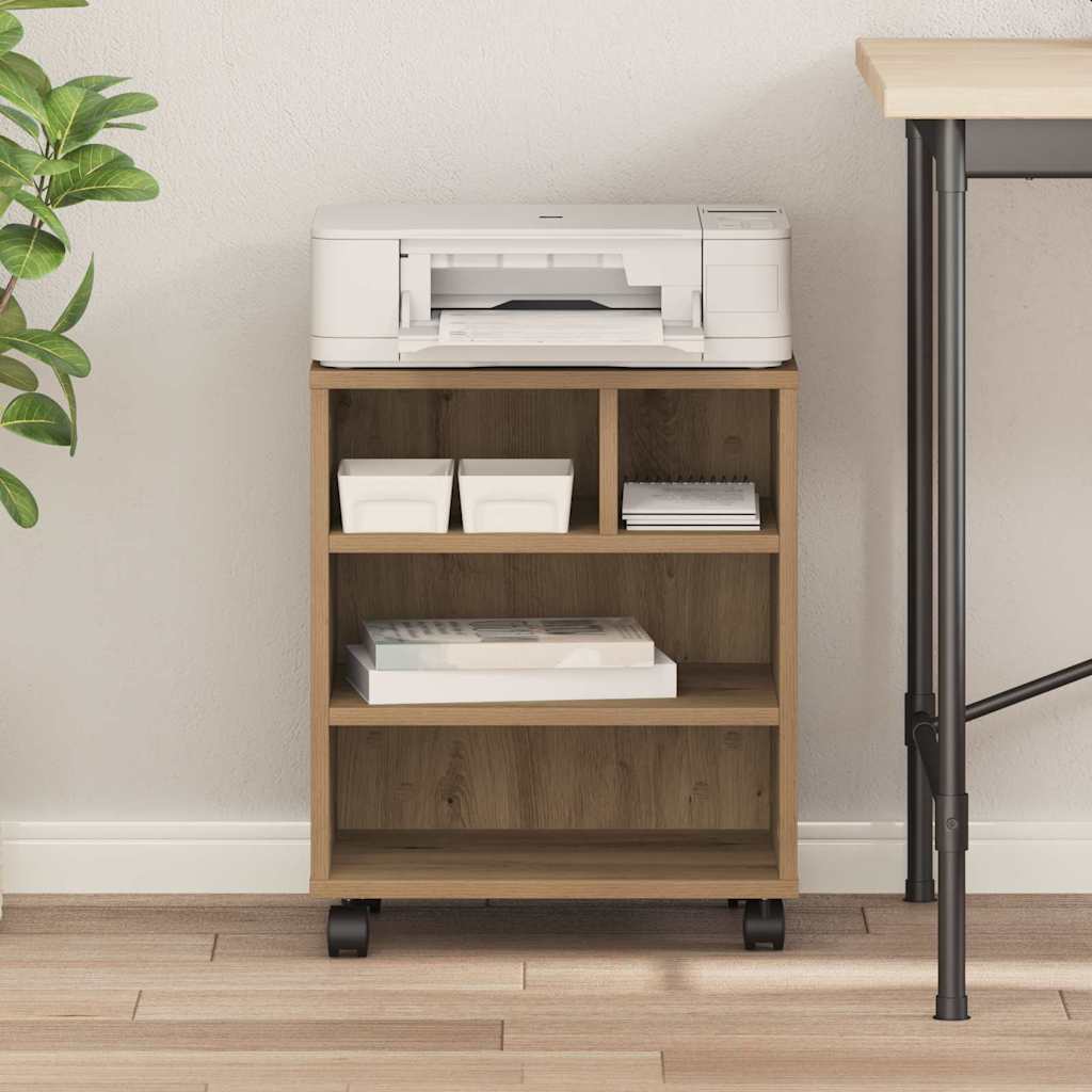 Printer Stand Artisan oak 41 x 32 x 48 cm Engineered wood