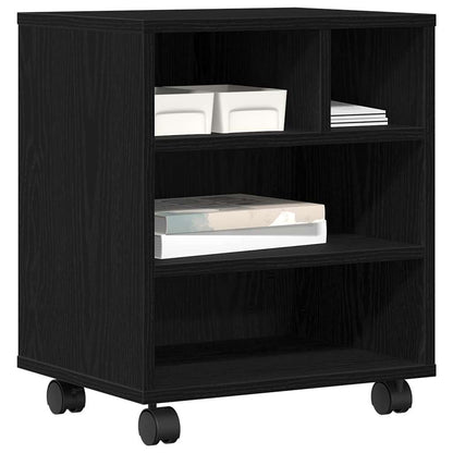 Printer Stand Black Oak 41 x 32 x 48 cm Engineered wood