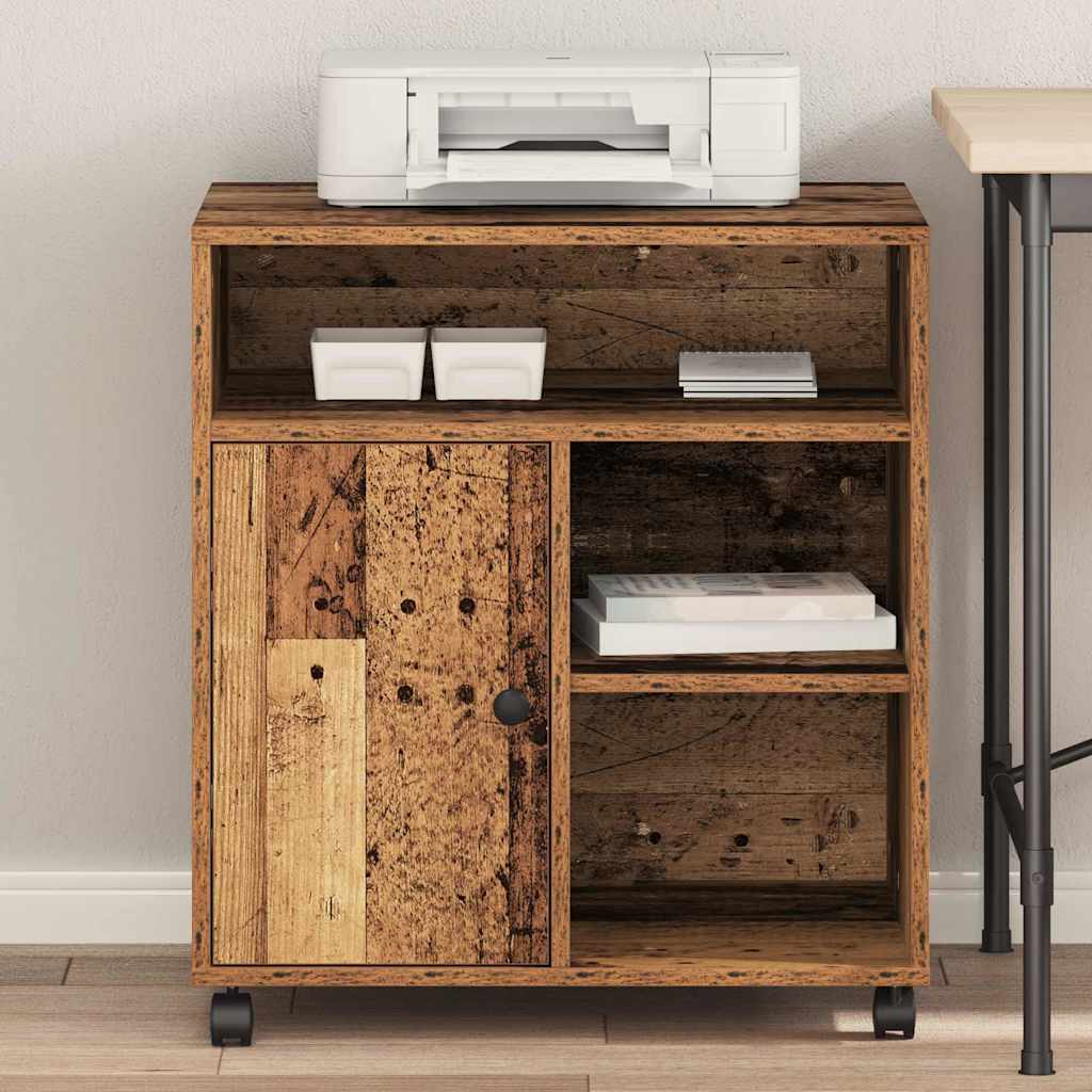 Printer Stand Old wood 60 x 50 x 67 cm Engineered wood