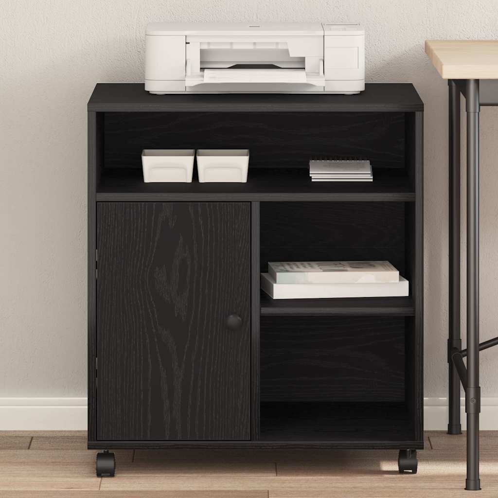 Printer Stand Black oak 60 x 50 x 67 cm Engineered wood