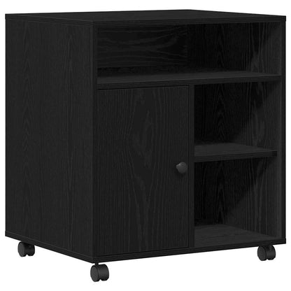 Printer Stand Black oak 60 x 50 x 67 cm Engineered wood