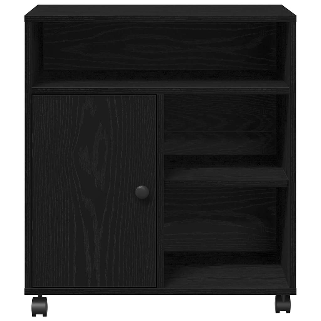 Printer Stand Black oak 60 x 50 x 67 cm Engineered Wood