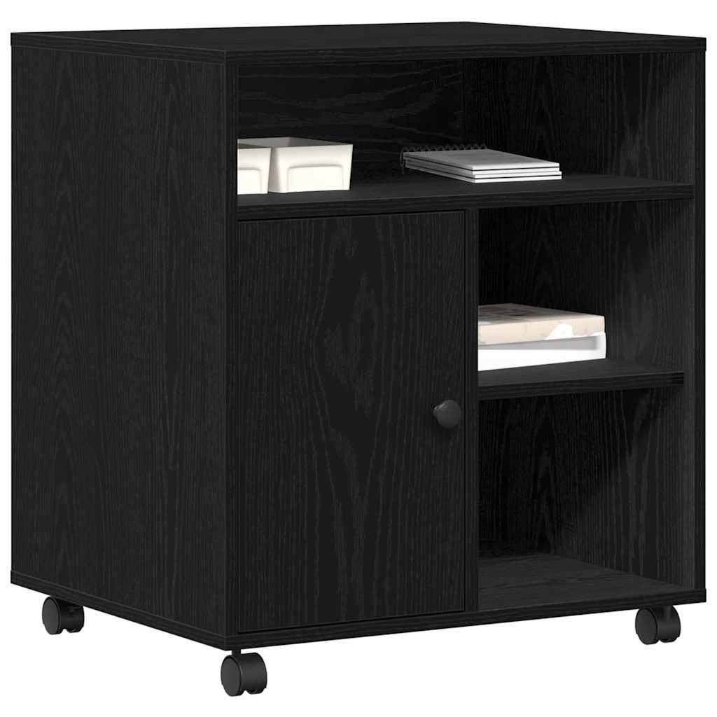 Printer Stand Black oak 60 x 50 x 67 cm Engineered Wood