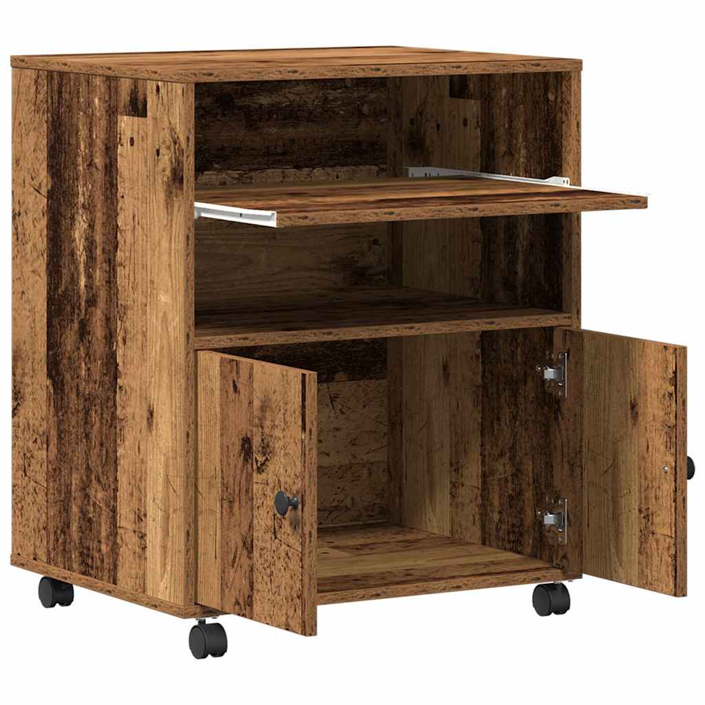 Printer Stand Old Wood 60 x 48 x 74 cm Engineered Wood