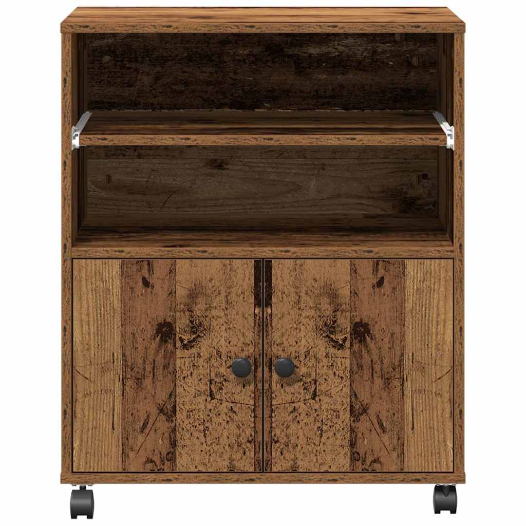 Printer Stand Old Wood 60 x 48 x 74 cm Engineered Wood