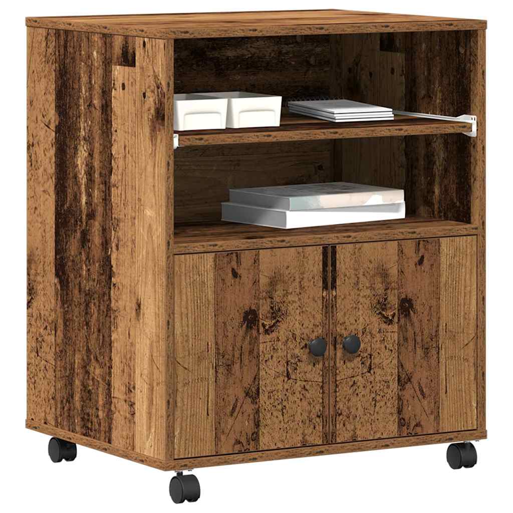 Printer Stand Old Wood 60 x 48 x 74 cm Engineered Wood