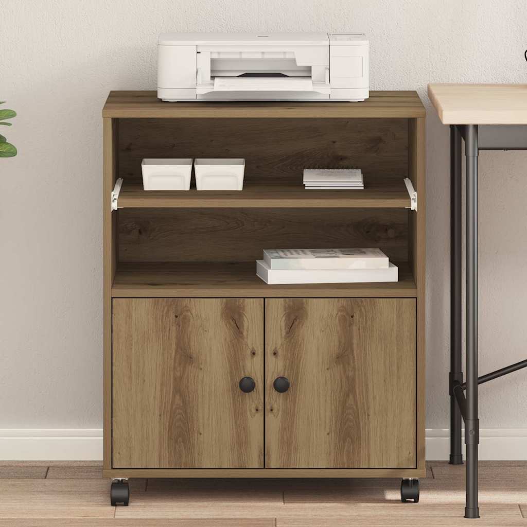 Printer Stand Artisan Oak 60 x 48 x 74 cm Engineered Wood