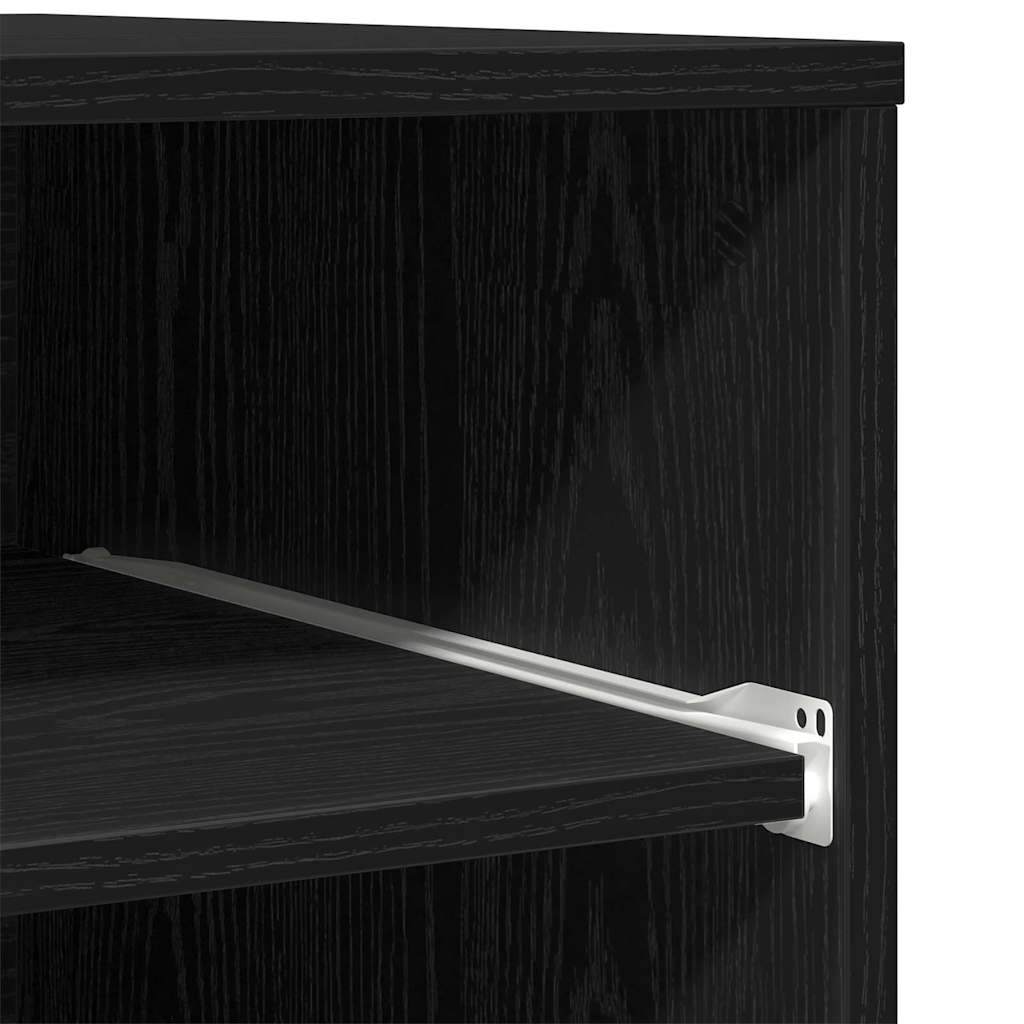 Printer Stand Black Oak 60 x 48 x 74 cm Engineered Wood