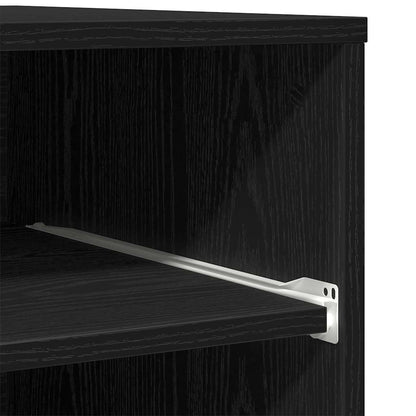 Printer Stand Black Oak 60 x 48 x 74 cm Engineered Wood