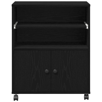 Printer Stand Black Oak 60 x 48 x 74 cm Engineered Wood