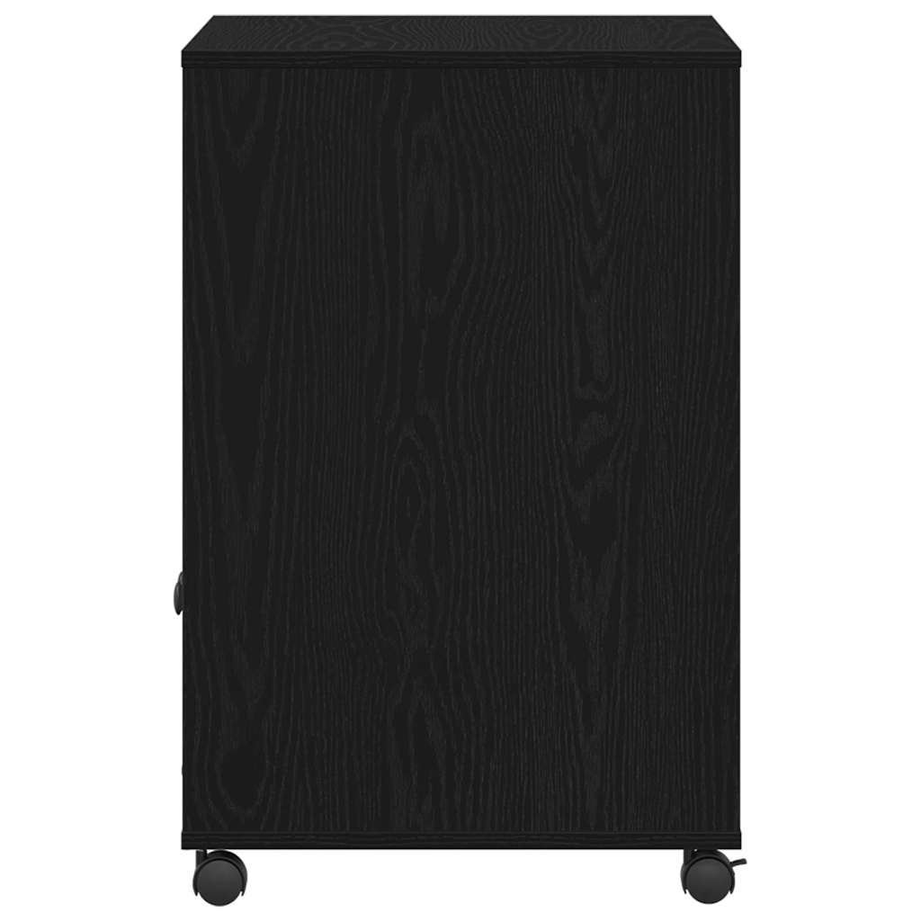 Printer Stand Black Oak 60 x 48 x 74 cm Engineered Wood