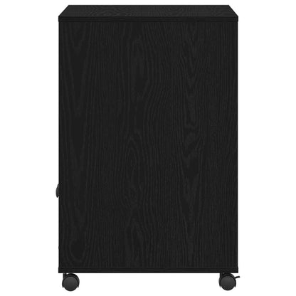 Printer Stand Black Oak 60 x 48 x 74 cm Engineered Wood