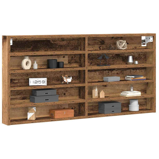 Display Cabinet Old Wood 100 x 8.5 x 50 cm Engineered Wood