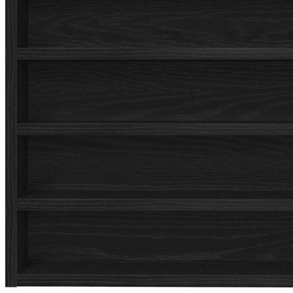 Display Cabinet Black Oak 100 x 8.5 x 50 cm Engineered Wood