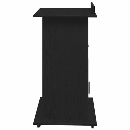 Podium with Drawer Black Oak 55 x 55 x 107 cm Engineered Wood