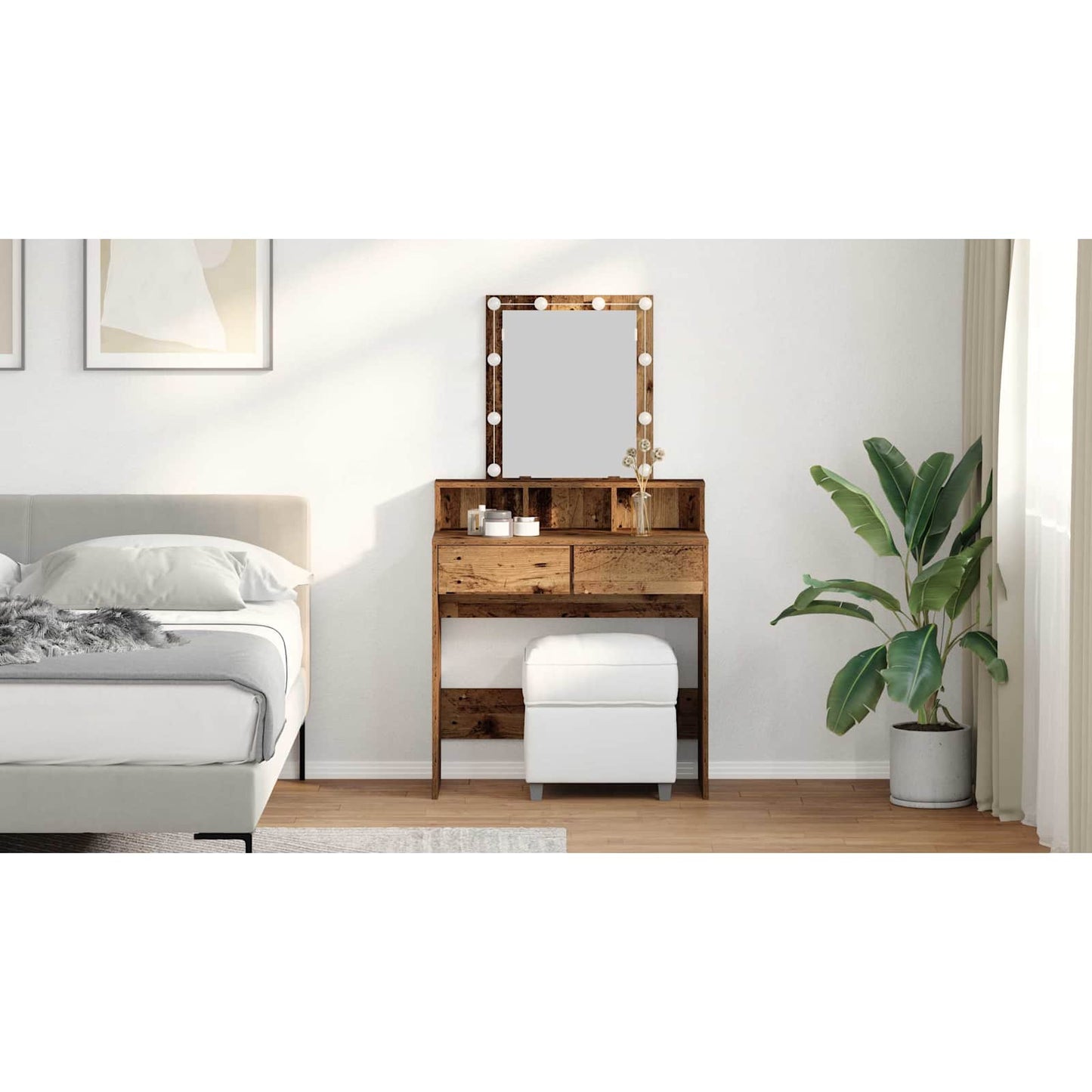 Dressing Table Old Wood 80 x 41 x 144.5 cm Engineered wood
