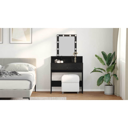 Dressing Table Black oak 80 x 41 x 144.5 cm Engineered wood